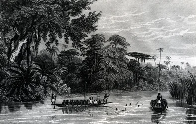 Canoas en el río Níger